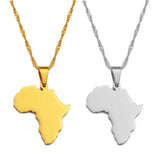 Anniyo 2.4cm Africa Map Pendant Necklaces Women Girls African Maps Fine Design Jewelry Nigeria,Congo,Ghana,Sudan,Somalia #237021