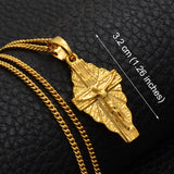 Anniyo 6 Model The Cross Pendant Chain Necklaces Men Women Girls Guam Hawaii Micronesia Chuuk Marshall Jewelry Crosses #217206