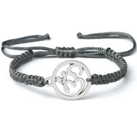 Charm OM Symbol Handmade Braided Rope String Adjustable Red Black Bracelets Women Men Lucky Fashion Jewelry Friend Gift Prayer
