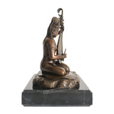Bronze Saraswati Sculpture Hindu Mythology Wisdom Wealth Goddess India Buddha Figurine Statue Art for Business Gift