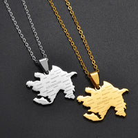 Anniyo Azerbaijan Map City Name Pendant Necklaces Azerbaycan of Maps Jewelry  @270021