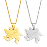 Anniyo Azerbaijan Map City Name Pendant Necklaces Azerbaycan of Maps Jewelry  @270021