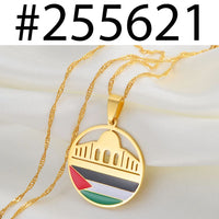 Anniyo Al-Aqsa Mosque and Palestine Pendant Necklaces Jewelry #255621