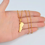 Anniyo Liban Map With Cities Pendants Necklaces Gold Color Jewelry Lebanon Map Chain Necklaces #203621
