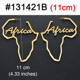 Anniyo African Symbol Earrings Gold Color Stainless Steel Adinkra Nyame Earrings Stud Ethnic large Jewelry Love  #131121