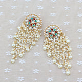 Women Bollywood Ethnic Bridal Bride Kundan Earrings Pearls Jhumka Jhumki Indian Bahubali Drop Earrings Fashion Jewelry