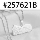 Anniyo Yemen Map With City Name Pendant Necklaces Jewelry Maps of Yemeni  @257621