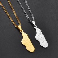 Anniyo Madagascar Map With Cities Name Pendant Necklaces Women Jewelry Africa Malagasy Maps @269421