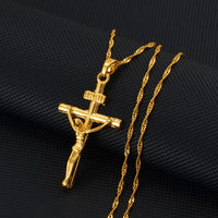 Anniyo Jesus Cross Pendants and Necklaces for Women Girls Jesus Christianity Religion Christian Baptism  Charm Crosses