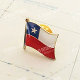 Chile National Flag Lapel Pins Crystal Epoxy Metal Enamel Badge Paint Brooch accessories Souvenir Suit Personality Commemorative