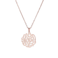 Cazador Hollow Faith Hope Letter Pendant Necklace for Women Stainless Steel Jewelry Charm Necklace Birthday Party Gifts New 2025