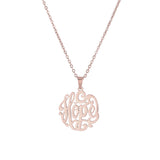 Cazador Hollow Faith Hope Letter Pendant Necklace for Women Stainless Steel Jewelry Charm Necklace Birthday Party Gifts New 2025