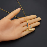 Anniyo Barbados Island Map Flag Pendant Necklaces Gold Color Barbados Maps Caribbean Sea Jewelry the Best  @126721