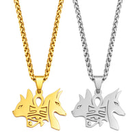 Anniyo Ancient Egypt Symbol Dog Cat Ankh Cross Eye Pendant Necklace for Women Men Nile Key African Amulet Jewelry #268121