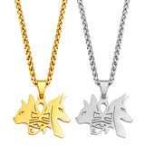 Anniyo Ancient Egypt Symbol Dog Cat Ankh Cross Eye Pendant Necklace for Women Men Nile Key African Amulet Jewelry #268121