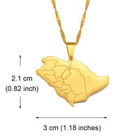 Anniyo Saudi Arabia With Medina & Mecca City Name Pendant Necklace Jewelry @213421