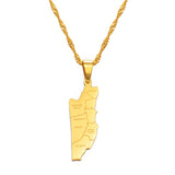 Anniyoc Belize Map Cities Pendant Necklaces for Women Gold Color Charm Belize's Maps Jewelry #168821