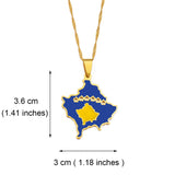 Anniyo Kosovo Pendant Necklaces For Women Girls Gold Color Jewelry Kosoves Pendant Jewellery #258921