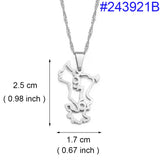 Anniyo 2.5cm Mayotte Pendant Necklaces for Women Girls Mamoudzou Mahore Jewelry @243821