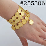 Anniyo Arab Coin Bracelets Gold Color Banglet Africa The Middle East Popular Jewelry Dubai Cuff Bracelet for Women Girls #254806