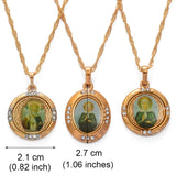 Saint Nicholas Saint Matrona Blind of Moscow Necklaces St. Innocent Orthodox Church Orthodox Pope Cross Pendant Jewelry Russia##