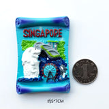 Country Fridge Magnets Singapore Merlion Decorative Resin Sticker Fridge Magnet Sticker World Travel Souvenir Magnetic