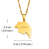 Anniyo Ethiopia Amhara Pendant Necklaces for Women Jewelry for Gold Plated #239121