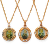 Saint Nicholas Saint Matrona Blind of Moscow Necklaces St. Innocent Orthodox Church Orthodox Pope Cross Pendant Jewelry Russia##