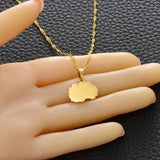 Anniyo 1.8CM Small Size North Macedonia Map Pendant Necklaces For Women Girls Silver Color/Gold Color Jewelry  #146821