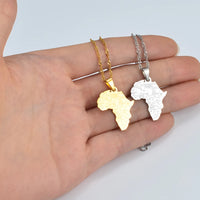 Anniyo 2.5CM Africa Map With Country Flag Pendant Chain Necklaces African Maps Jewelry for Women Girls @204021