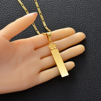 Anniyo (Up to 8 letter) Customize Capital Letters Pendant Necklaces,Personalized Name Hawaiian Flower Kiribati Jewelry #150321