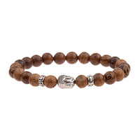 8mm Natural Wood Buddha Bracelet Men Handmade Charms OM Beads Yoga Chakra Mala Prayer Bracelet Meditation Jewelry pulsera