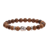 8mm Natural Wood Buddha Bracelet Men Handmade Charms OM Beads Yoga Chakra Mala Prayer Bracelet Meditation Jewelry pulsera