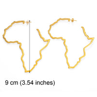 7CM/9CM Outline Africa Map Big Earrings Exaggerate Earring African Jewelry Traditional Ethnic Hyperbole Earrings #201121