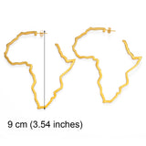 7CM/9CM Outline Africa Map Big Earrings Exaggerate Earring African Jewelry Traditional Ethnic Hyperbole Earrings #201121