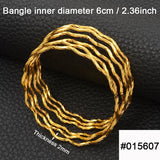 Anniyo 6pcs/Lot Wave Bracelets Women Girls Dubai Bracelet Jewelry Arab Middle Eastern African Metal Bangles Weeding Item #015307