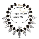 2025 New Luxury Crystal Rhinestone Collar Choker Necklace Women Indian Ethnic Statement Maxi Big Bib Necklace Wedding Jewelry