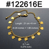 Anniyo Charm Anklet of Butterfly Dolphin Stone Shell Cross Heart fish Foot Chain Gold Color Jewelry Wedding Party Anklet #122616