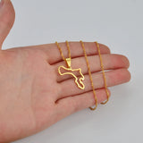 Anniyo Outline Bonaire Map Pendant Necklaces Netherlands Antilles Jewelry #243021