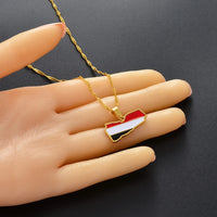 Anniyo Yemen Map Flag Pendant Necklaces Silver Color/Gold Color Yemeni Jewelry #148821