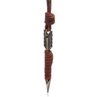 Jessingshow Handmade Vintage Leather Arrow Pendant Necklace Rope Body Choker Chain Necklaces Men&Women Punk Jewlery Accessories