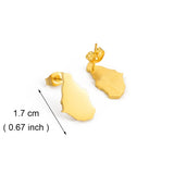 Anniyo 1.7CM Map of Montserrat Stud Earrings Stainless Steel Montserrat Maps Jewelry  #266321
