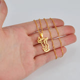 Anniyo 2.5cm Mayotte Pendant Necklaces for Women Girls Mamoudzou Mahore Jewelry @243821