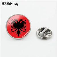 2018 New Indian Flag Clasp Pin Various Flags Pins Stainless Steel Art Lapel Pin Glass Cabochon Jewelry