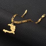 Anniyo Charm Haiti Map Bracelets Bangles Men Women Girl Ayiti Maps Jewelry Haiti Accessories Link Chain Bracelet #104521