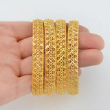 Anniyo 4 Pieces/Lot Wholesale African Bangle Ethiopian Gold Color Bracelets Style of Middle East Dubai Weeding Products @086306