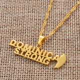 Anniyo Dominica Strong Map Pendant Necklaces Gold Color & Stainless Steel Jewelry Dominica Country Map @076121