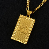 Anniyo Prophet Mohammed Allah Pendant Necklace Women Men Gold Color Jewelry Middle East/Muslim/Islamic Arab Ahmed #085106