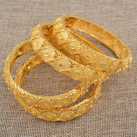 Anniyo Ethiopian Bangle Women Fashion 24K Gold Color Dubai Bride Weeding Products African Bracelet Arab Jewelry @@045602