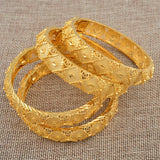 Anniyo Ethiopian Bangle Women Fashion 24K Gold Color Dubai Bride Weeding Products African Bracelet Arab Jewelry @@045602